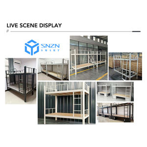 <span class=keywords><strong>Lit</strong></span> mezzanine moderne <span class=keywords><strong>en</strong></span> métal robuste avec barrières de sécurité pour studios, petites chambres, hôpitaux, hôtels - Product Image 2