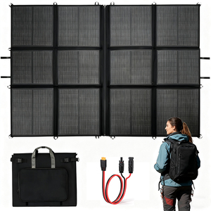 ALECTER 440W <b>Portable</b> Foldable Monocrystalline <b>Solar</b> <b>Panels</b> 2*220W 25% Efficiency IP65 Waterproof Off-Grid Camping - Product Image 1