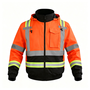 Hi Vis Custom <b>Construction</b> Workwear Reflective Safety <b>Work</b> <b>Jacket</b> Winter Waterproof Worker Security Clothing Coat - Product Image 1