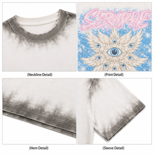 T-shirt Homme Oversize Court Effet Délavé Personnalisé avec Impression Graphique, Bords Bruts, Coupe Boxy, Style Vintage Streetwear, Logo Personnalisé – Vente en Gros - Product Image 3