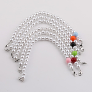 Cordón de Cadena de Perlas con Cierre de Langosta de Doble Cabeza de Resina Plástica, Accesorios de Joyería para Correa de Teléfono Móvil DIY, Colores Aleatorios - Product Image 5