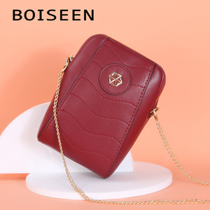 Boiseen Women's Phone Bag 7 Inch Zipper Vertical <b>Square</b> Portable Crossbody Bag With Chain Shoulder Bag - Product Image 3