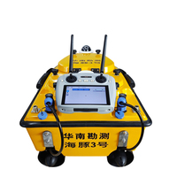 Échographe à Faisceau Unique Intégré en Fibre de Carbone Double Alimentation USV Dolphin 3 pour Équipement de Relevé, OEM, Autonomie de 3 Heures, 200 KHz, 1 cm
