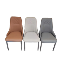 Chaise de salle à manger en cuir minimaliste en gros, prix de gros pour restaurant, hôtel, usage commercial, design simple, sièges