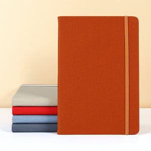 Carnet de notes A5 personnalisable en cuir PU avec logo, élastique sur mesure, couverture rigide, agenda promotionnel - Product Image 2