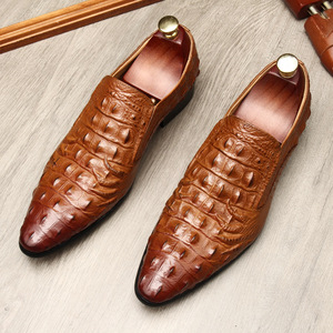 Chaussures habillées de bureau pour hommes en cuir véritable, style Oxford, à bout pointu, à lacets, légères et antidérapantes, nouvelle collection printemps, qualité supérieure, design original - Product Image 2