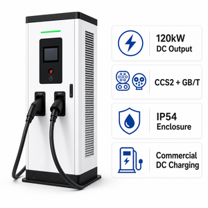 เครื่องชาร์จรถยนต์ไฟฟ้าแบบเร็วพิเศษ 600A รุ่นใหม่ NACS CCS2 หัวชาร์จคู่ ODM สถานีชาร์จเชิงพาณิชย์ กำลังไฟเกิน 100kW-120kW สีขาว - Product Image 2