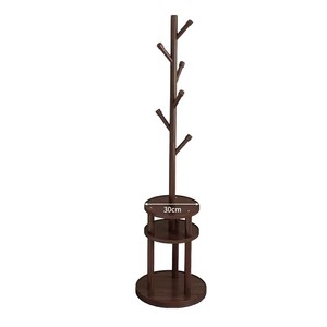 Perchero de madera maciza, giratorio, perchero de pie, perchero sencillo para interior junto a la cama, de lujo ligero y de alta gama. - Product Image 5