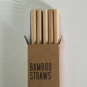Juego de pajitas reutilizables de bambú, Pajita para beber con logotipo personalizado, viaje directo, accesorios de Bar para bebidas - Product Image 2