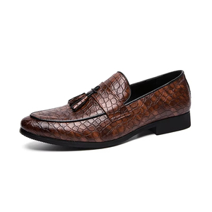 Zapatos Formales de Negocios para Hombre, Estilo Británico, de Piel, Sin Cordones, Ligeros, Tallas Grandes, Transpirables y Resistentes al Desgaste, Ideales para Bodas - Product Image 2