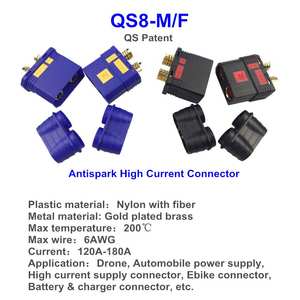 שחור Antispark מחבר זכר ונקבה QS8 גבוהה הנוכחי מחבר - Product Image 3