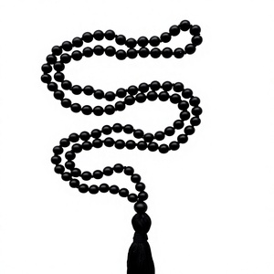 Chapelet et perles de tasbih islamiques ronds en résine écologique faits à la main pour usage quotidien - Product Image 6