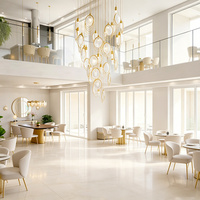 Lustre en verre en spirale, style luxueux, doré, avec longues suspensions, pour plafond haut, hall de villa, foyer à double hauteur