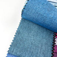 Tissu d'ameublement en lin 100% polyester, tissé uni, écologique, matériau pour coussin de canapé