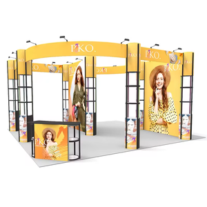 Présentoir portable en aluminium Vitrines acryliques Armoire de rangement rétroéclairée Tour Twister Stand pliable Design d'exposition - Product Image 3