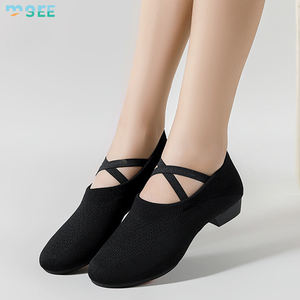 SeeMore Adultes Enseignants Pratique En Plein Air Femmes <span class=keywords><strong>Pointe</strong></span> Chaussures Maille Supérieure Semelle Souple Ballet <span class=keywords><strong>Classique</strong></span> <span class=keywords><strong>Danse</strong></span> Du Ventre Chaussures - Product Image 3