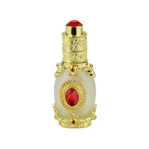 Дубай Арабский роскошный драгоценный камень декоративная металлическая стеклянная бутылка эфирного масла