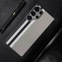Coque de téléphone en fibre de carbone pour Samsung S23 S24 Ultra, compatible avec la charge sans fil, protection antichoc PC pour Galaxy S23 S24 Plus