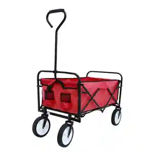 Quick folding shopping trolley with handles veer wheels foldable garden cart