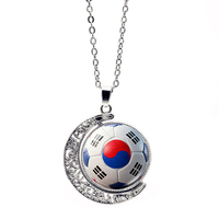 Collier drapeau de pays, collier de football américain pour femme, pendentif polyvalent et rotatif pour chaîne de pull, collier drapeau du Portugal