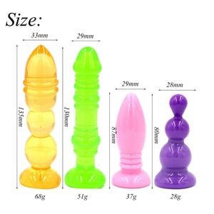Hot 4 pz/set in Silicone giocattoli anali testa testa anale Dildo giocattoli del sesso prodotti anale per le donne e gli uomini <span class=keywords><strong>Plug</strong></span> sesso giocattolo - Product Image 2