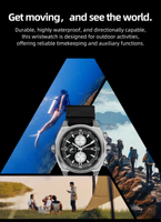 Hestur Titanium Ti 2 Montre à quartz chronographe solaire antique pour homme 44.5mm Verre saphir 15BAR Résistant à l'eau