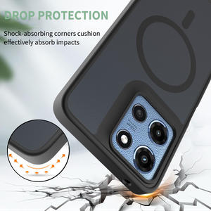 Étui pour Motorola G 5G 2025, charge sans fil magnétique, sensation de peau, finition mate givrée, hybride TPU PC - Product Image 4