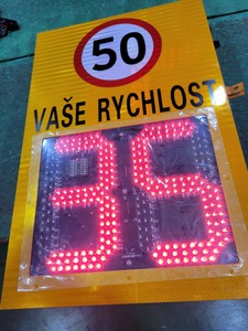 Señal de Tráfico con Detector de Radar LED Solar de 90*60 CM, con Palabras Personalizadas para Zonas Públicas - Product Image 3