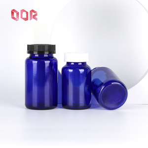 Precio de Fábrica, Frascos de Vidrio Azul Cobalto de 150ml, 200ml, 500ml, 750ml con Tapas a Prueba de Niños y Herméticas para Suplementos - Product Image 3