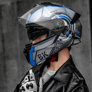 <span class=keywords><strong>Casco</strong></span> da motociclista da corsa con doppia visiera <span class=keywords><strong>per</strong></span> uomini in nuove condizioni <span class=keywords><strong>per</strong></span> tutte le stagioni - Product Image 1