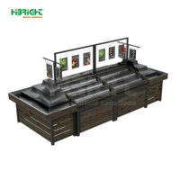Specialist in verse producten, schuine productentafel, zwaarbelastbaar, fruitboetiek, op maat gemaakte kleurmatching, vernevelingssysteem, rek