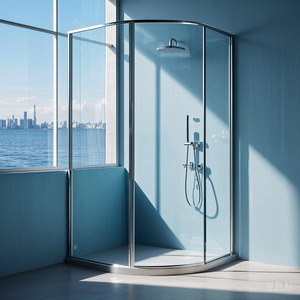 Cabine <span class=keywords><strong>de</strong></span> <span class=keywords><strong>douche</strong></span> en <span class=keywords><strong>verre</strong></span> trempé incurvé <span class=keywords><strong>de</strong></span> haute qualité - Product Image 2