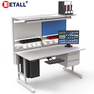Detall Metal Steel Frame Factory Foldable ESD <strong>Worktable</strong> with Industrial L Shape Table Leg - Product Image 5