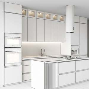 Gray Lacquer Wooden Kitchen <b>Cabinets</b> Modern - Product Image 4