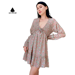 Luxe Hawaïin fantaisie adulte lin jupe femmes belle décontracté à manches longues courtes Maillard robes pour femmes dames - Product Image 3