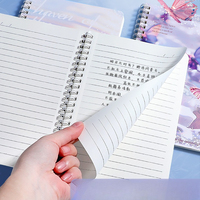 Carnet à spirale A5 Xiaohongshu, carnet de notes frais et élégant de haute qualité, ligné horizontalement, facile à déchirer