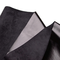 Tissu en Polyester 75D de haute résistance mécanique, enduit avec du tissu suédé pu souple, imperméable pour le mat, noir