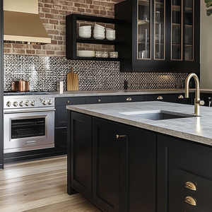 Customized Modern Modular Kitchen Cabinets Integrated Sideboard Wall Solid Wood Villa Whole House Customization Open <strong>Shelving</strong> - Product Image 1