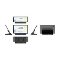 Terminal POS de Sobremesa con Pantalla Táctil de 10 Pulgadas, Tablet Android para Pedidos y Pagos con Lector NFC Frontal, Kiosco de Mesa con Estuche de Carga