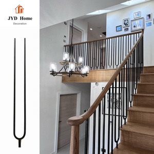 1/2 "Hollow Square Little rettangolo mandrini in metallo serie AALTO balaustre per ringhiere in ferro verniciato a polvere parti di scale in metallo all'ingrosso - Product Image 5