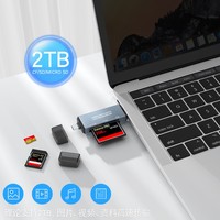 Lector de Tarjetas USB 3.0 OTG Externo, Suministro Directo de Fábrica, Lector de Tarjetas de Memoria SD CF TF 5 en 1, Negro, Garantía de 12 Meses