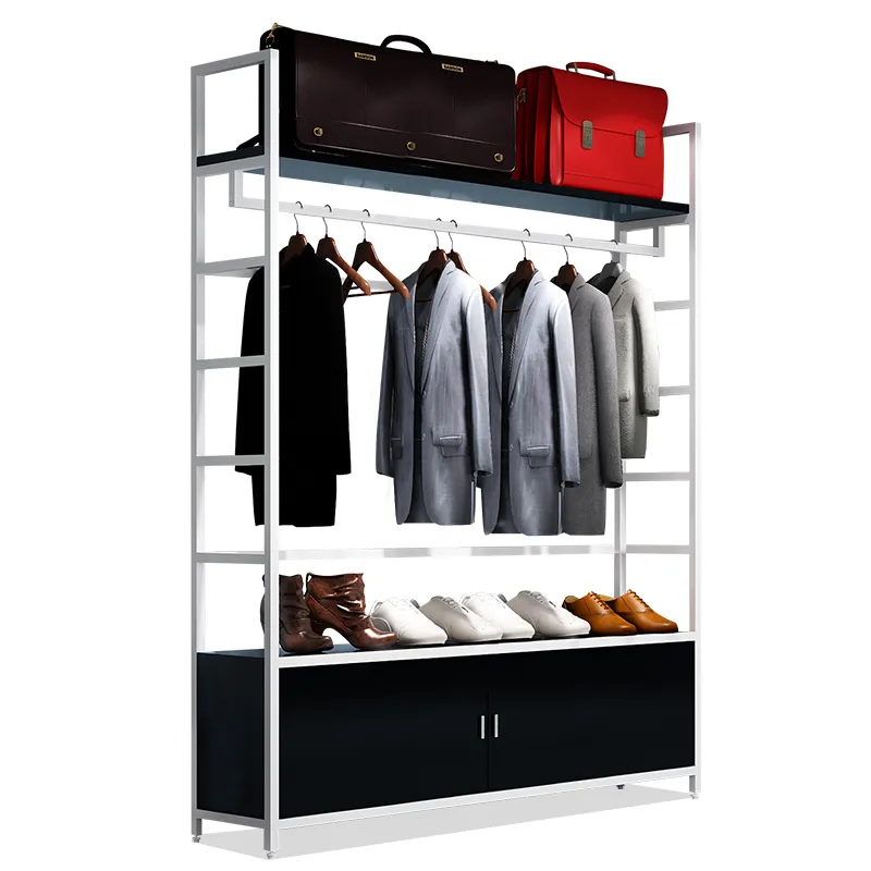 Light Luxury Business Suit and Skirt Clothing Display Rack Commonly Used in Clothing Stores