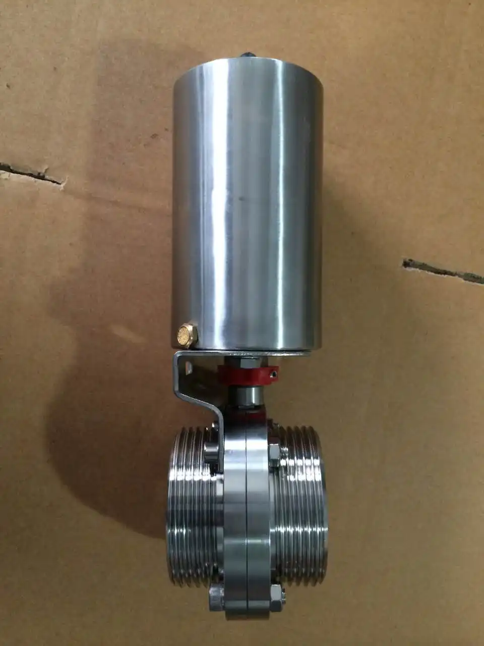 China High quality sanitary food grade stainless steel pneumatic butterfly valve