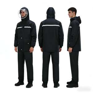 Prix fabricant, OEM personnalisé, combinaison de <span class=keywords><strong>pluie</strong></span> de sécurité réfléchissante de haute qualité pour travailleurs, veste et <span class=keywords><strong>pantalon</strong></span> imperméables et durables pour hommes - Product Image 6