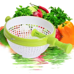 Penyaring berputar Salad nilon dengan pegangan dapat dilipat penyaring Spinner selada