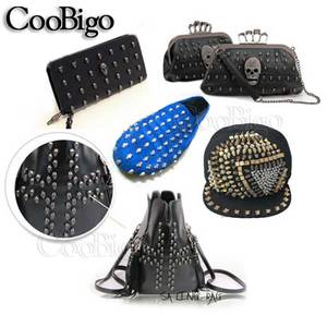 Goujons métalliques rivets <span class=keywords><strong>pointes</strong></span> Punk Rock vêtements sac à chaussures collier pour animaux <span class=keywords><strong>de</strong></span> compagnie bricolage accessoires d'artisanat en cuir bouclier nœud chinois croix # GZ062 - Product Image 6