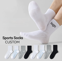 Chaussettes de compression en coton tricoté pour jeunes hommes, avec logo personnalisé, de haute qualité, pour le sport, la marche et la course à pied