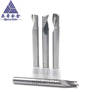 Uitstekende Buigsterkte 1 Fluit Platte Frees D8 * L14 * D8 * 80Mm Verwerking Aluminium Tungsten Carbide solid End Mills