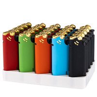 Briquet torche en métal avec logo personnalisé, rechargeable au butane, impression laser, vente en gros pour usage promotionnel