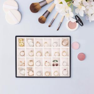 ถาดโชว์เครื่องประดับอเนกประสงค์แบบกำหนดเอง วางซ้อนกันได้ สำหรับโชว์สร้อยคอ แหวน ขายส่ง - Product Image 6